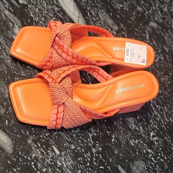BRAND NEW MARC FISHER  WITH INTERWOVEN STRAPS SQUARE OPEN TOE SANDAL - Picture 5 of 16